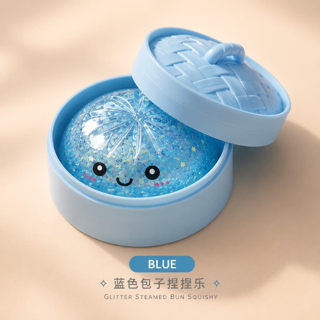 OEM blue glitter basket squishy export bestseller wholesale Amazon FBA LINHAO China manufacturer